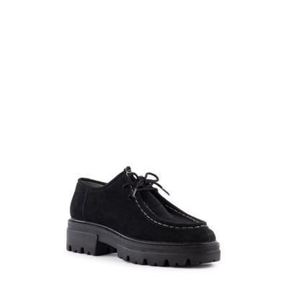 Seychelles Black Suede Lug Sole Loafers